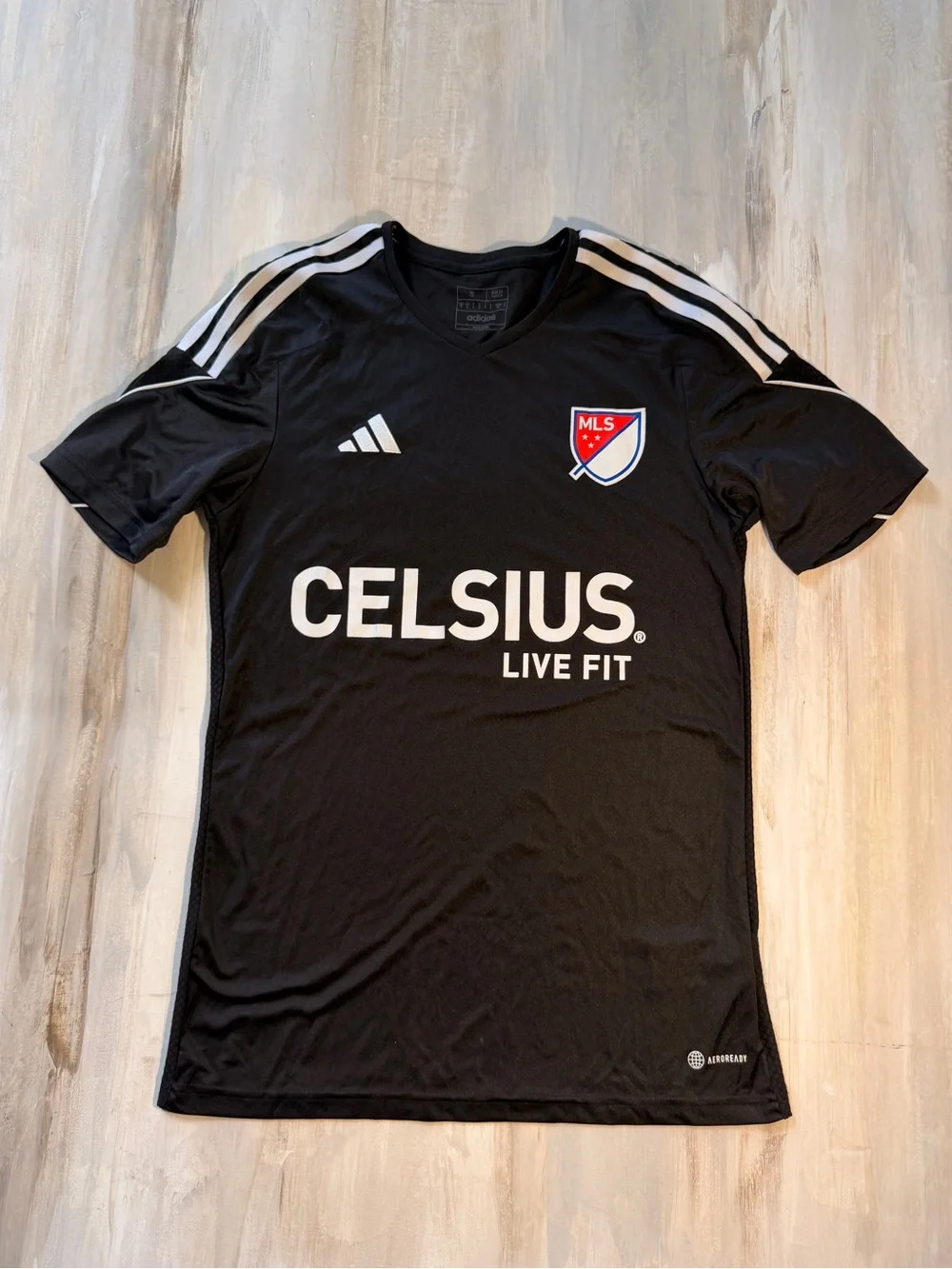 adidas MLS Celsius Training Jersey Black Size Small EUC